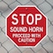 Signmission Stop Sound Horn Proceed with Cautio, 6 Inch X 6 Inch, Plastic Sign OC-P-6-323 - alternate 5