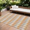 Homeroots 10' X 14' Orange Gray And Beige Plaid Washable Indoor Outdoor Area Rug 601421 - alternate 1