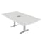 Skutchi Designs 6ft Arc Rectangle Conference Table With Power | Harmony Series | 6 Person Meeting Room Table HAR-AREC-48X72-T.BK-WA7976-EBLK - alternate 7