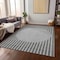 Homeroots 5' X 8' Gray And Ivory Striped Washable Indoor Outdoor Area Rug 597164 - alternate 6