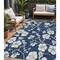 Homeroots 5' X 8' Navy Blue And Ivory Floral Washable Indoor Outdoor Area Rug 599899 - alternate 1
