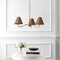 Jonathan Y Grady 27" 3-Light Coastal Farmhouse Adjustable Swooping Arm Metal w/Hand-Woven Rattan Shades LED Cha JYL9559B - alternate 8