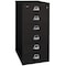 Fireking 25-5/16" W 6 Drawer Card Check Note File Cabinet, Black 6-2552-CBL - alternate 1