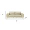 Homeroots 90" Beige Italian Leather Solid Wood Sofa 720455 - alternate 7