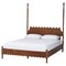 Baxton Studio Hoffman Platform Bed - Bed Frame with Scalloped Design and Turned Posts, Walnut Brown, King 272-14824-ZORO - alternate 1