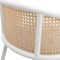 Leisuremod Ervilla Wicker Bar Stool with Fabric Seat and White Powder Coated Steel Frame, Grey, 2PK EBW-31GR2 - alternate 10
