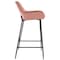 Elama 2 Piece Velvet Bar Stool in Blush Pink with Black Legs ELM-221-PINK - alternate 6