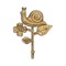 Homeroots 5" Gold Cast Iron Snail Wall Hook 612071 - alternate 6