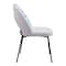 Homeroots Set of Two Gray and Black Velvet And Steel Velvet And Steel Tropical Floral Dining Side Chairs, 2PK 555801 - alternate 7