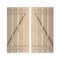 Ekena Millwork Rustic Four Board Spaced Board-n-Batten Knotty Pine Faux Wood Shutters w/Z-Board, 23 1/2W x 38H, PR SHUBSZ23X38KPPR - alternate 1