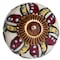 Homeroots Set of Eight Red And Yellow Botanical Ceramic Drawer Pull Knobs, 8PK 358077 - alternate 6