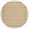 Homeroots 8' Ivory And Beige Round Striped Washable Indoor Outdoor Area Rug 610476 - alternate 8