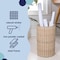 Happimess Cecil Modern 4.13-Gallon Natural Wicker Cylinder Waste Basket, Natural/Silver HPM1100B - alternate 4