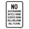 Signmission No Skateboarding Bicycle Riding Scooter Riding Heavy-Gauge Aluminum, 18" x 24", A-1824-24954 A-1824-24954 - alternate 2