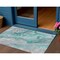 Homeroots 3' X 5' Teal Blue And Ivory Abstract Washable Indoor Outdoor Area Rug 617614 - alternate 1
