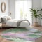 Homeroots 8' Sage And Mint Green Round Floral Washable Indoor Outdoor Area Rug 611122 - alternate 8