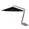 Bambrella 11.5' Round Bamboo Cantilever Umbrella w/354lb Base System-Black Canopy 3.5m R-SW-L-B-BS - alternate 1