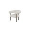Homeroots 29" Off White and Ash Gray Fabric And Wood Arm Chair 554195 - alternate 6
