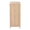 Baxton Studio Elsbeth Mid-Century Modern Oak Brown Finished Wood and Natural Rattan 5-Drawer Storage Cabinet 226-12954-ZORO - alternate 7