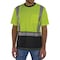 Ergodyne M Lime Class 2 Essential Hi-Vis T-Shirt Black Bottom 8286BK - alternate 1