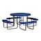 Leisure Craft Round Picnic Table, Navy, In Ground Mount, 46 in T46ROIG-NAVY - alternate 1