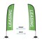 Showdown Displays 13 Ft  Premium Blade Sail Sign Kit (Double-Sided With Spider Base) - Leasing Green 908121-008 - alternate 4