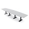 Skutchi Designs 14 Person Conference Table With Power Unit | 14' Boat Table | Harmony Series HAR-BOT-48X168-T.BK-U779-NA - alternate 1