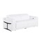 Homeroots 80" White Top Grain Leather Reclining Metal USB Sofa 720382 - alternate 9