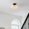 Jonathan Y Amara 10" 1-Light Mid-Century Classic Alabaster/Iron LED Semi Flush Mount, White/Black JYL1207B - alternate 7