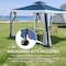 Sunjoy 10 ft x 10 ft Patio Gazebo, Modern Steel Frame Soft Top Gazebo with Netting - Navy Blue & White A101003602 - alternate 7