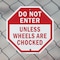 Signmission Do Not Enter Unless Wheels Are Choc, 10 inch X 10 inch, Aluminum Metal Signs, 2PK OC-A-2PACK-10-39 - alternate 2
