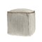 Homeroots 18" Gray and Natural Cotton And Jute Cube Pouf Ottoman 551550 - alternate 8