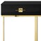 Homeroots 47" Black And Gold Stainless Steel Coffee Table With Two Drawers 543862 - alternate 8