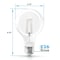 Luxrite Vintage G25 LED Light Bulb 60 Watt Equivalent, 5CCT 2700K 3000K 3500K 4000K 5000K, 12PK LR21688 - alternate 5