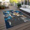 Homeroots 3' X 5' Charcoal Copper And Teal Blue Abstract Washable Indoor Outdoor Area Rug 599544 - alternate 7