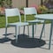 Homeroots Set of Two Baby Blue Heavy Duty Plastic Outdoor Stacking Accent Chairs, 2PK 565223 - alternate 5