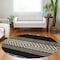 Homeroots 8' Black Ivory And Wheat Round Southwestern Washable Indoor Outdoor Area Rug 613887 - alternate 5