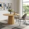Homeroots 52" Natural Wood Pedestal Base Round Top Dining Table 721089 - alternate 4