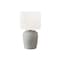 Monarch Specialties Lighting, 17"h, Table Lamp, Grey Ceramic, Ivory / Cream Shade, Contemporary I 9780 - alternate 1