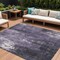 Homeroots 10' X 14' Purple And Ivory Abstract Washable Indoor Outdoor Area Rug 617661 - alternate 1