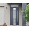 Vdomdoors Steel Door Deux 0757 Gray Graphite Transom Window Stainless Inserts Single Modern Painted-W36xH80+1 DEUX0757EXD-GRE-W36 x H80+16-Left-hand Inswing - alternate 5
