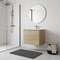 Homeroots 24" Oak Wood Freestanding Bathroom Vanity With White Sink And Two Drawers 627414 - alternate 4
