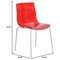 Leisuremod Astor Plastic Dining Chair with White Steel Base in Transparent Red, 2PK ACW-20TR2 - alternate 10
