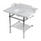 Kingston Brass 36-Inch Carrara Marble Console Sink with Brass Legs and Shelf, 8-Inch, 3-Hole LMS3630MBB1 - alternate 1