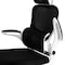 Elama High Back Adjustable Mesh and Fabric Office Chair in Black on White with Adjustable Head Rest ELM-F-936WKD - alternate 5