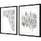 Homeroots Set Of Two Tonal S/2 Black Framed Print Wall Art, 2PK 525505 - alternate 3