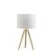 Homeroots Gold Metal Adjustable Height Tripod Table Lamp With White Drum Shade 568840 - alternate 6