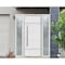 Vdomdoors Steel Door Deux 1705 White Enamel 2 Sidelight Exterior Black Windows Stainless Inserts Single Moder DEUX1705EXD-BEM-W16+36+16 x H80-Right-hand Inswing - alternate 3