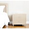 Homeroots 20" Beige Wood Two Drawer Nightstand 396983 - alternate 3