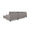 Homeroots Gray 100% Polyester Stationary L Shaped Two Piece Sofa And Chaise 473586 - alternate 3